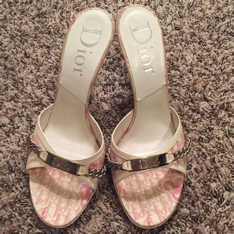 dior pink and white shoes|christian Dior pink shoes.